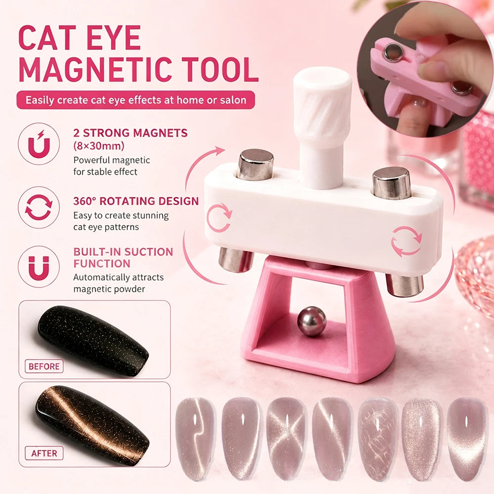 Rotating Gyro Cat Eye Nail Magnet Tool