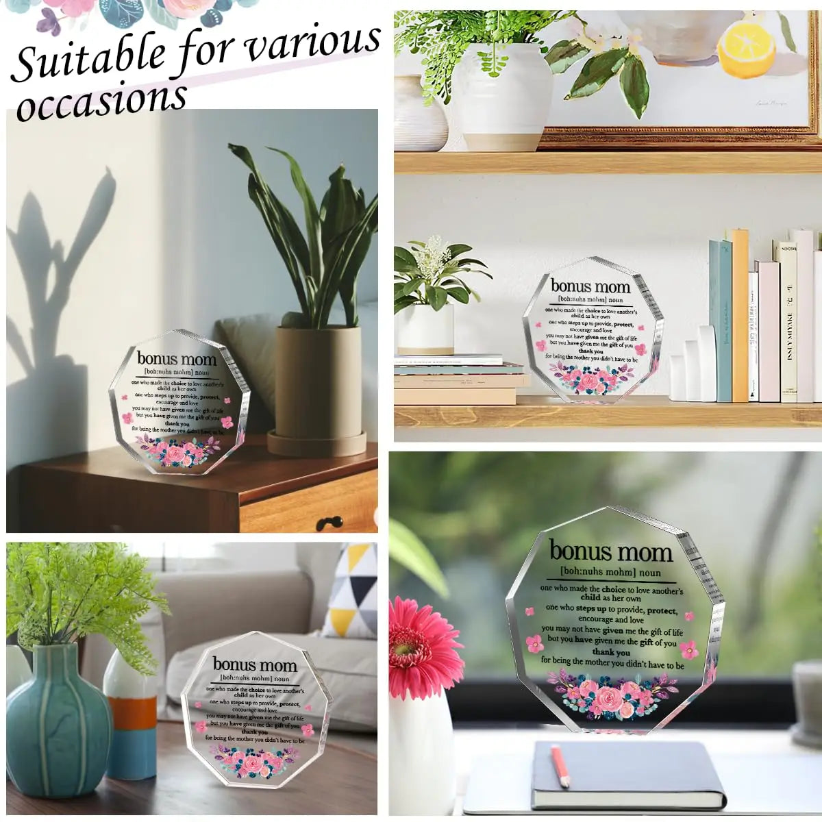 Acrylic Decorative Sign for Bonus Moms