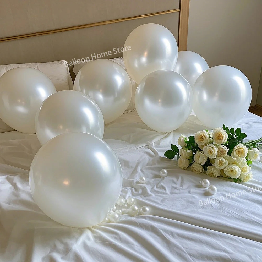 Pearl White Latex Balloons for Parties & Events