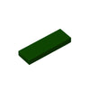 A rectangular, dark green building brick tile.