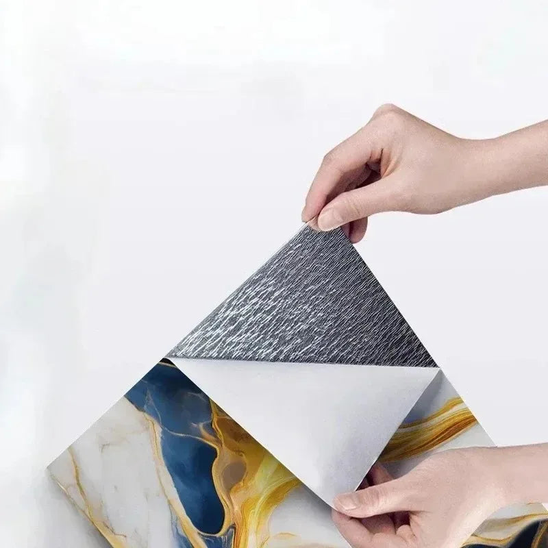 3D Marble Effect Peel-and-Stick Tile Stickers (Set of 10)