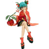 Gothic Lolita Miku Action Fairy Doll with teal hair and orange outfit holding a red fruit