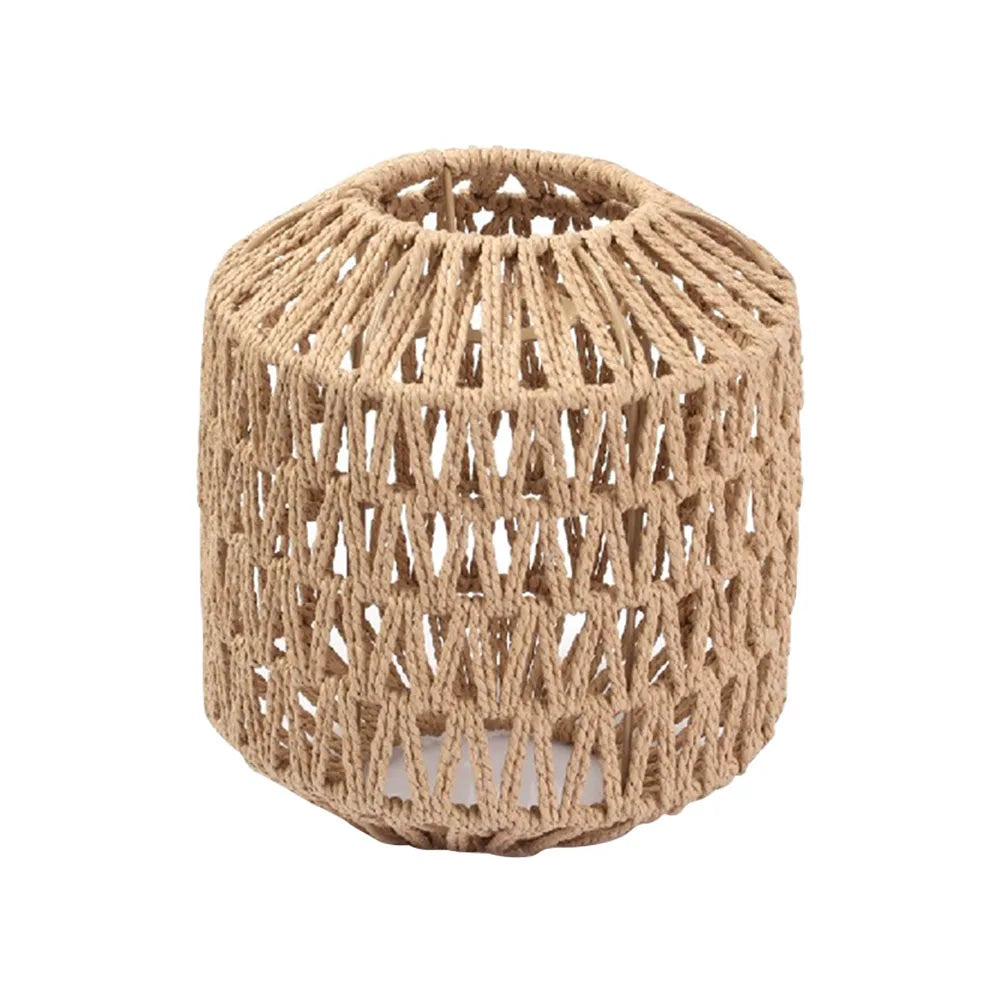 Handcrafted Woven Rattan Lampshade for Warm Ambient Lighting