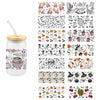 Halloween Spooky UV DTF Cup Wraps – 3D Cartoon Stickers