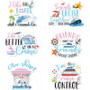 A set of magnetic door decorations featuring phrases like I like big boats and friends that cruise together