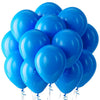 A bunch of pastel pink and blue latex balloons tied together for a party pack