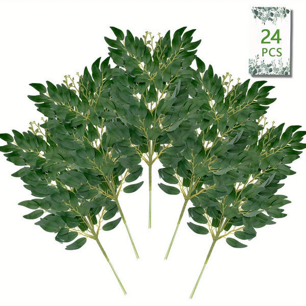 A bundle of artificial Italian Ruscus greenery for a garland, shown against a white background.