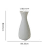 White ceramic desktop vase with an organic ripple design, measuring 19.5cm high and 8.30cm long.