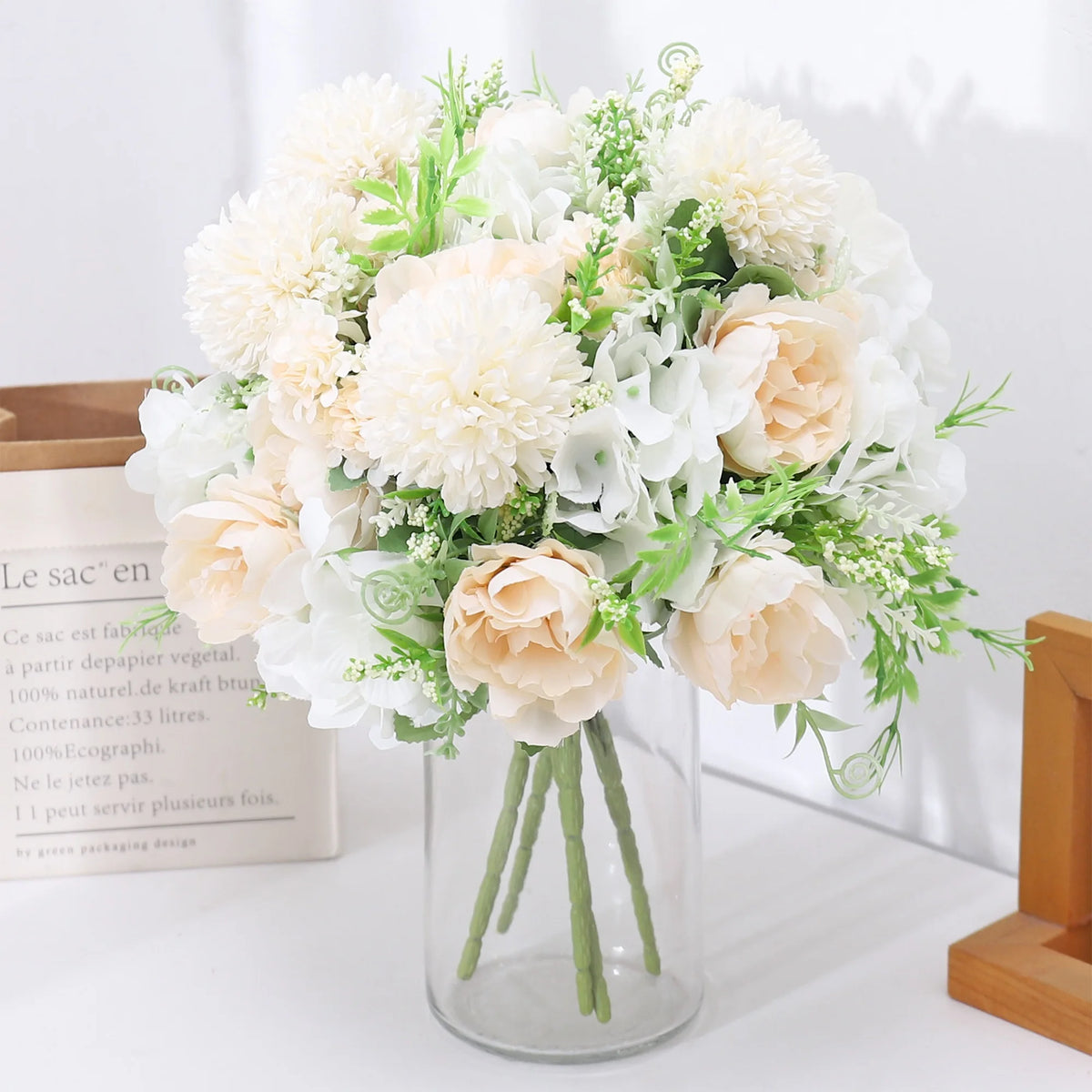 Realistic Silk Peony Artificial Flowers for Weddings & Home Décor