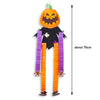 Halloween hanging ornaments set featuring a carved pumpkin, ghosts, and skeletons.