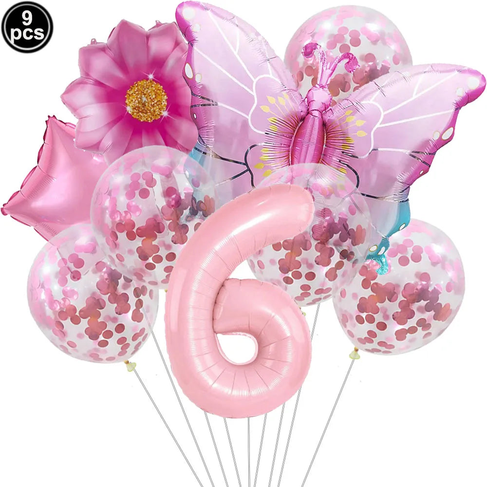 Butterfly Party Supplies Disposable Tableware Set for Birthday & Baby Shower