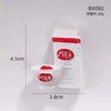 White fridge magnets shaped like milk containers, measuring 4.5cm by 3.8cm.