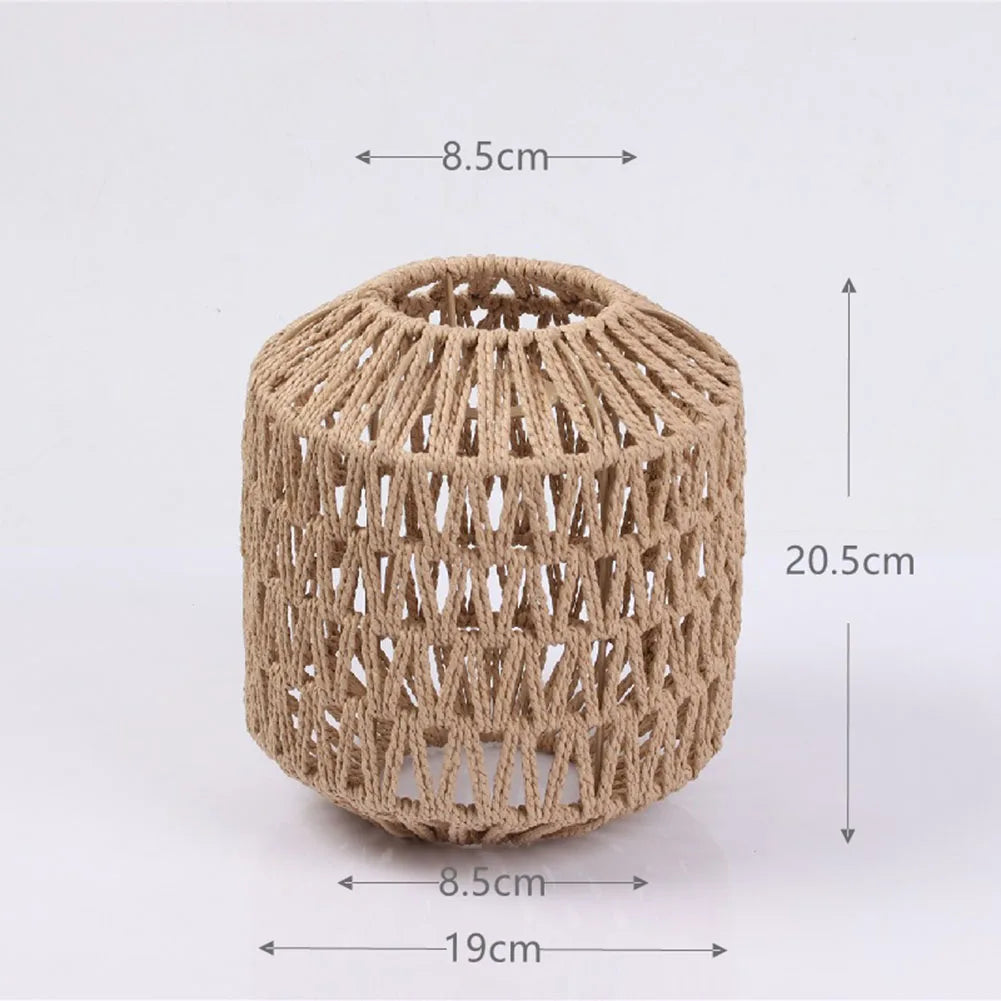 Handcrafted Woven Rattan Lampshade for Warm Ambient Lighting