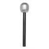 Silver disco hat with a black stick and spherical top