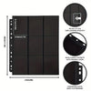 Black acid-free trading card refill pages for 3-ring binders with various pocket sizes and compatibility features