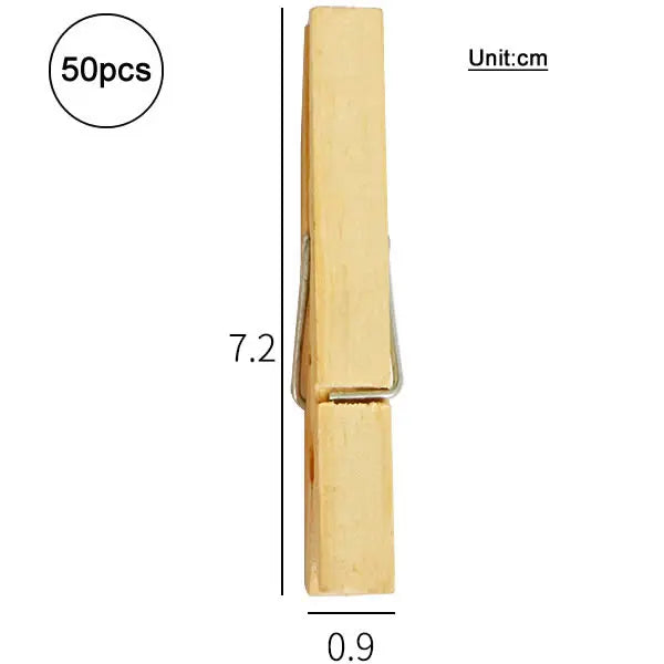 Mini Wooden Clothespins for Crafts and Photos (Set of 50)