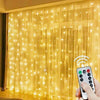 USB LED Curtain Lights with Remote – 8 Lighting Modes for Weddings & Home Decor