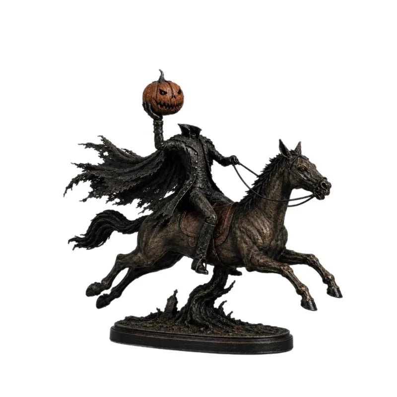 Headless Horseman Statue Halloween Spooky Figurine