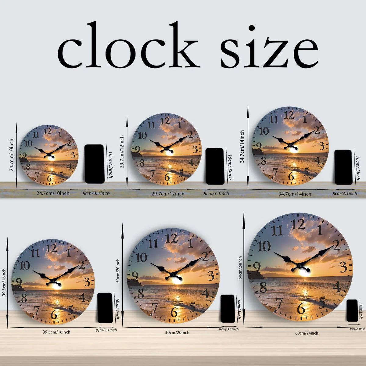 Wooden Patterned Wall Clock with Silent Quartz Movement