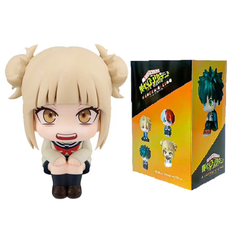 A set of My Hero Academia chibi collectible figures featuring Izuku, Bakugo, Shoto, and Toga in their boxed packaging.