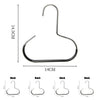 A black manganese steel round hook used for hanging hats, ties, scarves, and bags.