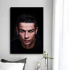 A modern wall art print featuring a portrait of Cristiano Ronaldo.