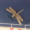Vintage brass dragonfly desk decor with dimensions 2.91in by 2.01in