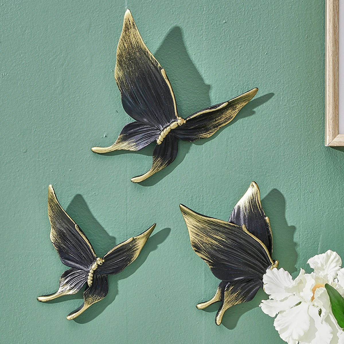 Handcrafted Resin Butterfly Wall Decor Set