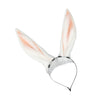 White and orange faux fox ears headband for cosplay or themed parties