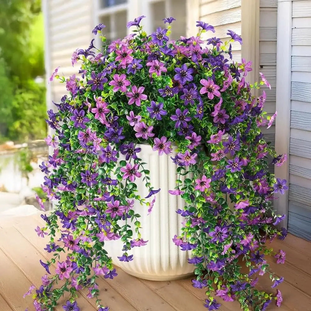 Multicolor Violet Artificial Flower Vine for Home Decor