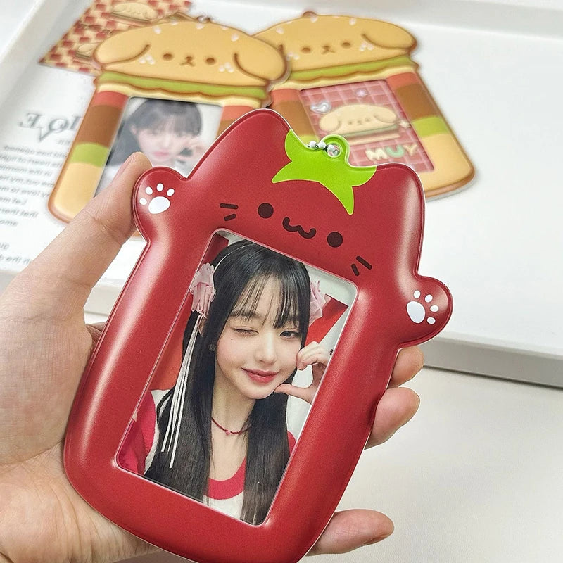 Cute Strawberry Card Holder for Photos and Idol Cards