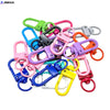 A collection of colorful lobster clasp hooks for jewelry making and DIY crafts.