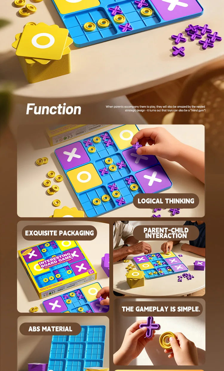 Classic Tic Tac Toe Board Game for Family Fun
