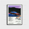 A canvas print featuring a dark landscape and text for the Frank Ocean album Nostalgia, Ultra