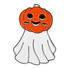 Halloween Enamel Pins Set - Cute Ghost, Black Cat, and Pumpkin Brooches for Kids