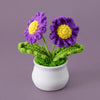 Handmade Crochet Sunflower in Pot – Decorative Knitted Artificial Plant