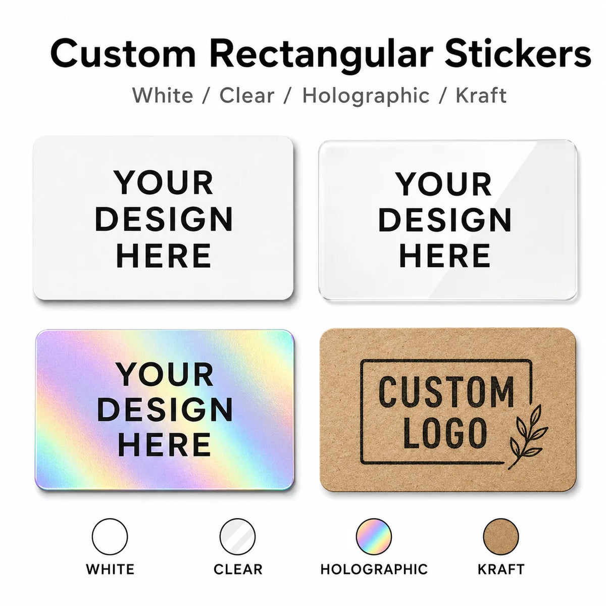 Custom Rectangular Stickers for Branding & Personalization