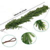 A long green artificial Norfolk pine garland measuring 100cm (39.37 inches) shown with close-ups of the foliage and stem.