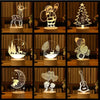 A grid of 12 acrylic LED night lights featuring various animal and musical instrument silhouettes.