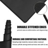 Black non-slip gaming mouse pad with durable stitched edges and comfortable natural rubber material