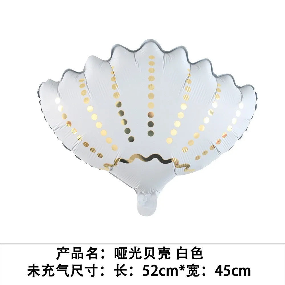 Ocean-Themed Foil Balloon Set with Starfish, Shells & Jellyfish