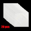 A stack of white 3D brick pattern self-adhesive wall panels in a diamond shape.
