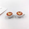 Kawaii Latte Coffee Cup Charms for DIY Jewelry Making