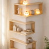 Corner Floating Wooden Wall Shelves for Home Decor
