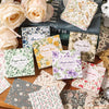 A collection of vintage patterned paper for junk journals and scrapbooking featuring floral and botanical designs.