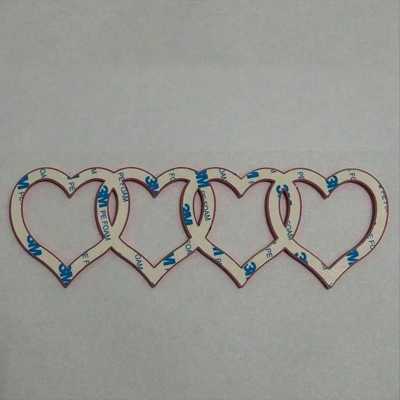 3D Heart Car Badge Sticker – ABS Plastic, Weatherproof, Self-Adhesive