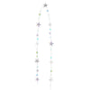 Iridescent mermaid and jellyfish party streamers featuring various star and circle shapes