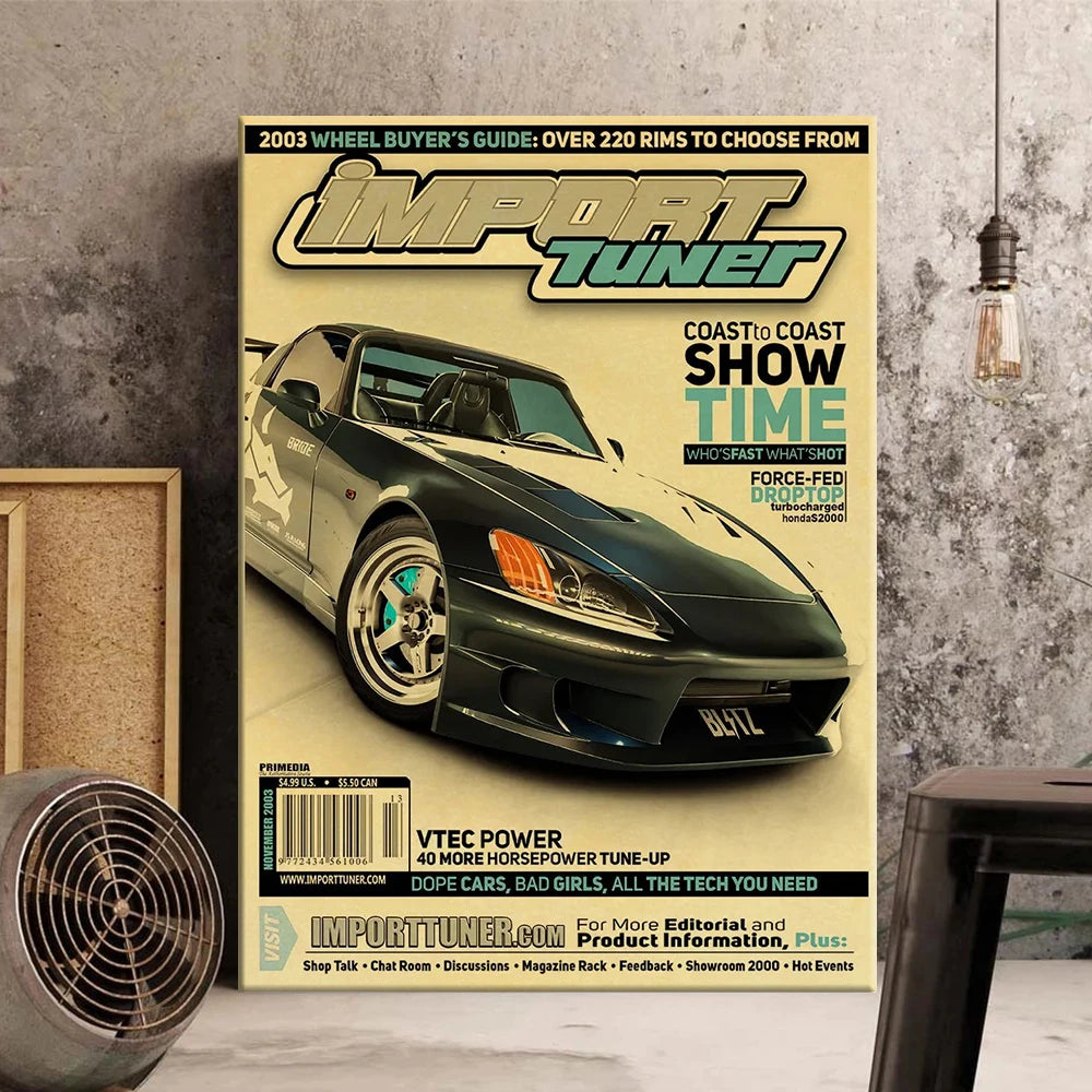 Couverture de magazine Import Tuner avec une Nissan Silvia S15 noire.