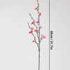 Cuatro ramas de flor de ciruelo artificial con flores rosas en un tallo oscuro, de 55 cm de largo.