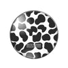 Black and white leopard print glass cabochons for jewelry making